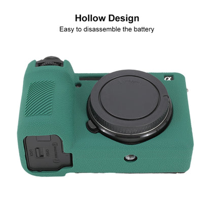 For Sony ILCE-6700 / A6700 Litchi Texture Soft Silicone Protective Case(Green) - Protective Case by buy2fix | Online Shopping UK | buy2fix