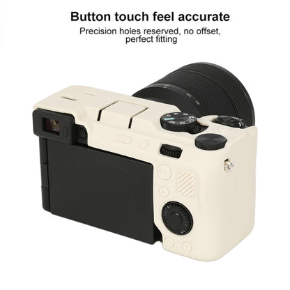 For Sony ILCE-7CM2 / A7C II / A7CR Glossy Soft Silicone Protective Case(White) - Protective Case by buy2fix | Online Shopping UK | buy2fix