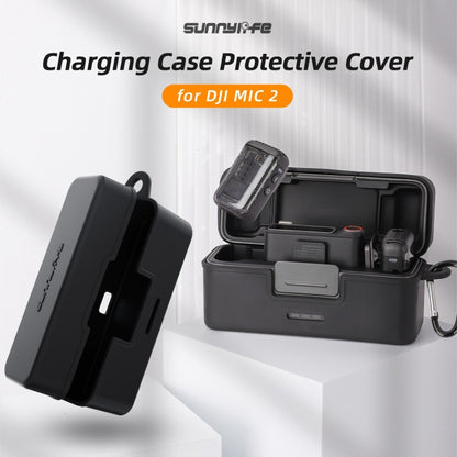 For DJI Mic 2 Sunnylife BHT772 Charging Case Wireless Mic Soft Scratch-proof Protective Cover(Black) - DJI Mic Series by Sunnylife | Online Shopping UK | buy2fix