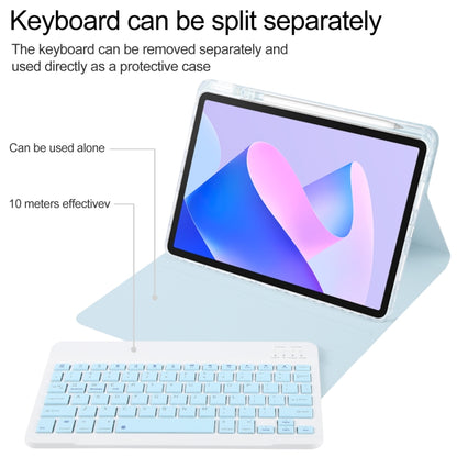 For Huawei MatePad 11 2023 / 2021 Square Button Bluetooth Keyboard Rotatable Holder Leather Case(Sky Blue) - Huawei Keyboard by buy2fix | Online Shopping UK | buy2fix