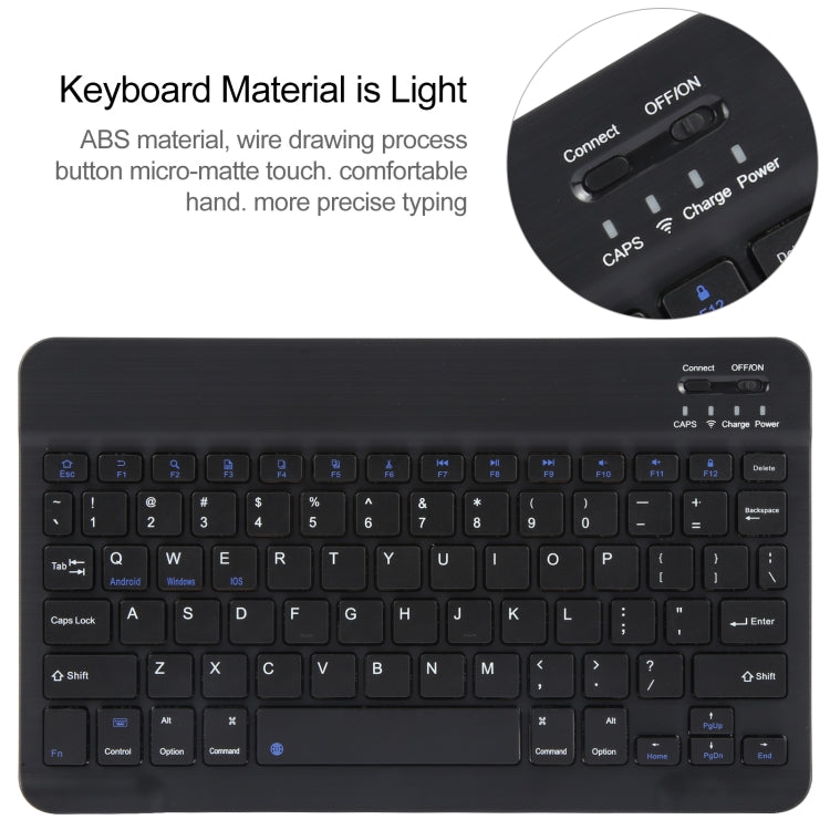 For Xiaomi Pad 6 Square Button Bluetooth Keyboard Rotatable Holder Leather Case(Black) - Others Keyboard by buy2fix | Online Shopping UK | buy2fix