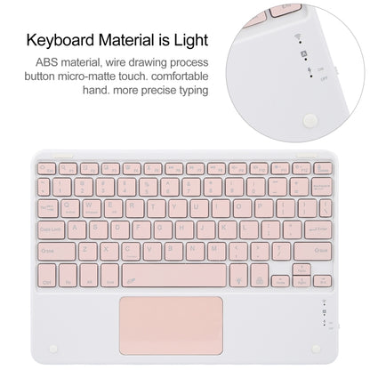 For Xiaomi Pad 6 Square Button Bluetooth Keyboard Rotatable Holder Leather Case with Touchpad(Rose Gold) - Others Keyboard by buy2fix | Online Shopping UK | buy2fix