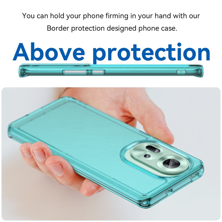 For OPPO Reno11 Global Candy Series TPU Phone Case(Transparent Blue) - Reno11 Cases by buy2fix | Online Shopping UK | buy2fix