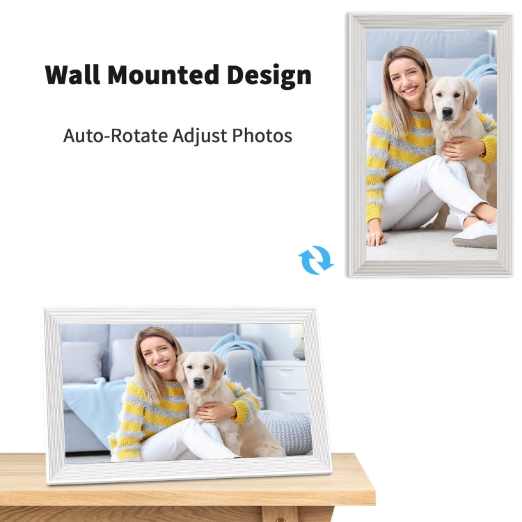 Pritom PF200 10.1 inch Digital Photo Frame Wall Mounted LED Advertising Machine, Plug:EU Plug(White) - 11 inch Below by PRITOM | Online Shopping UK | buy2fix