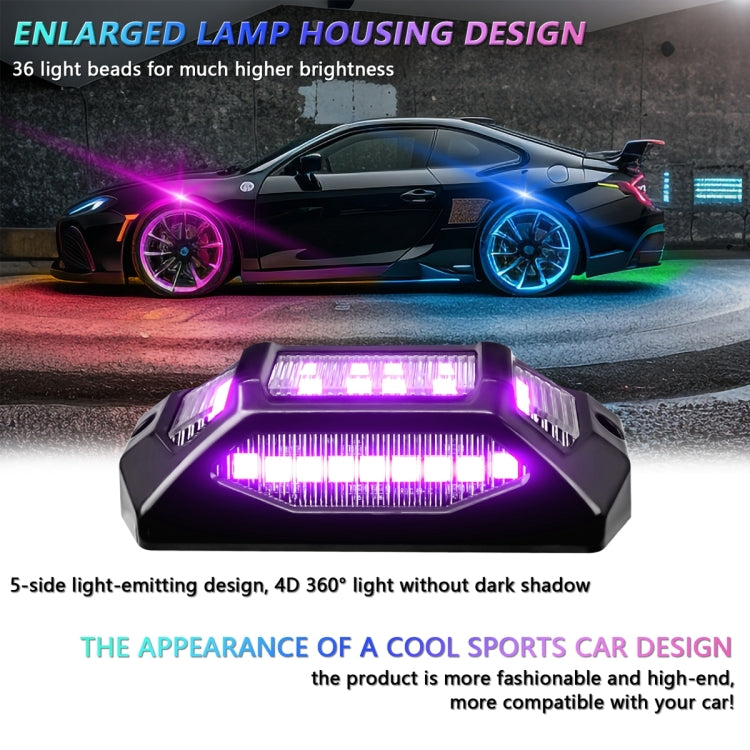 6 in 1 G6 RGB Colorful Car Chassis Light LED Music Atmosphere Light With Dual Control Remote Control - Atmosphere lights by buy2fix | Online Shopping UK | buy2fix
