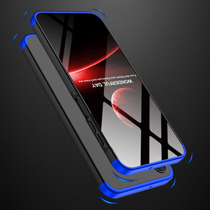 For Samsung Galaxy A15 GKK Three Stage Splicing Full Coverage PC Phone Case(Black Blue) - Galaxy Phone Cases by GKK | Online Shopping UK | buy2fix