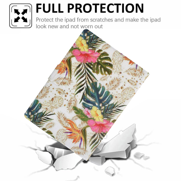 For iPad Pro 11 2024 Voltage Painted Smart Leather Tablet Case(Gold Pineapple) - iPad Pro 11 2024 Cases by buy2fix | Online Shopping UK | buy2fix