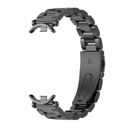 For Xiaomi Mi Band 8 / 9 / 9 NFC Mijobs GT4 Three Beads Metal Watch Band(Black) - Watch Bands by MIJOBS | Online Shopping UK | buy2fix