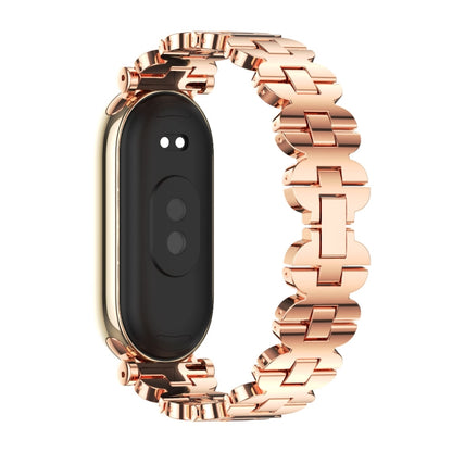 For Xiaomi Mi Band 8 / 9 / 9 NFC Mijobs GT4 Bone Chain Metal Watch Band(Rose Gold) - Watch Bands by MIJOBS | Online Shopping UK | buy2fix