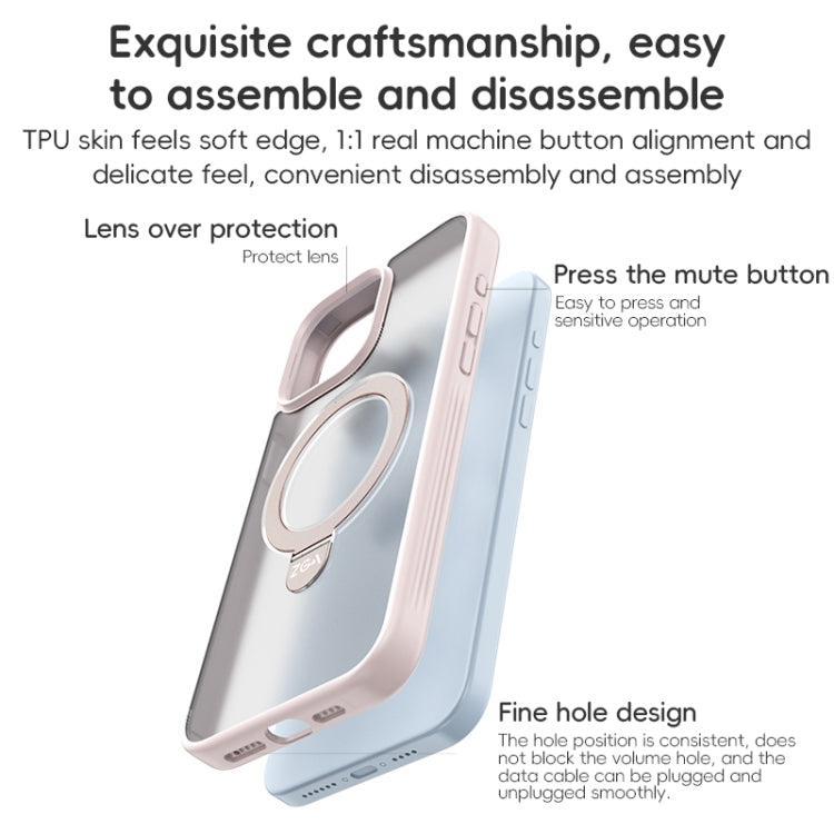 For iPhone 15 Pro ZGA Magsafe Holder PC Hybrid TPU Phone Case(Black) - iPhone 15 Pro Cases by ZGA | Online Shopping UK | buy2fix