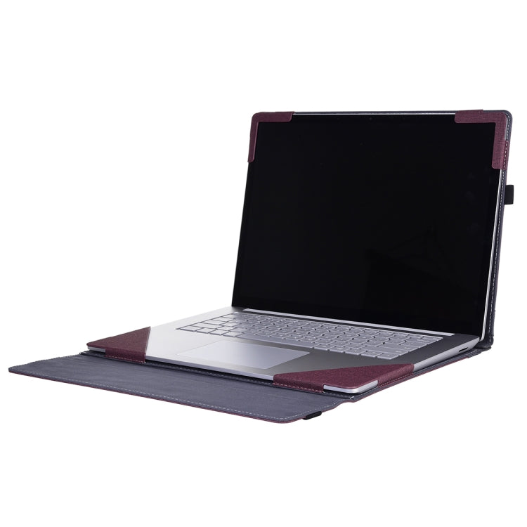 For Lenovo ThinkPad X1 Carbon Gen 10 Cloth Texture Laptop Leather Protective Case(Wine Red) - Other by buy2fix | Online Shopping UK | buy2fix