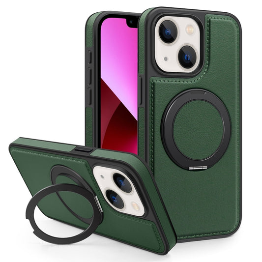 For iPhone 13 Yashi 360 Degree Rotating MagSafe Bracket Phone Case(Dark Green) - iPhone 13 Cases by buy2fix | Online Shopping UK | buy2fix