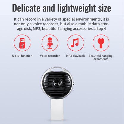 JNN S13 Zinc Alloy U-disk Voice Recorder, Memory:32GB(Silver) - U-Disk Recorder by JNN | Online Shopping UK | buy2fix