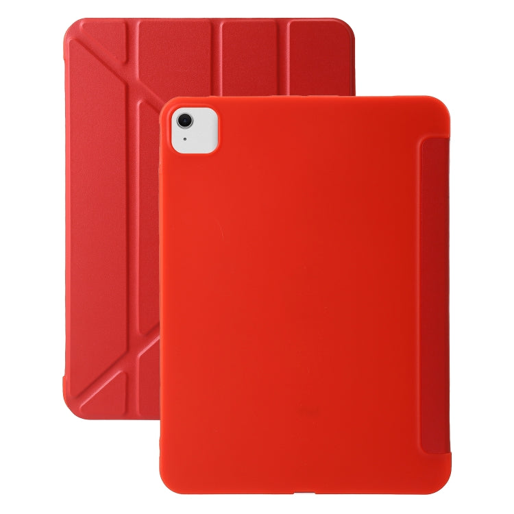 For iPad Air 11 2024 TPU Deformation Flip Leather Tablet Case with Holder(Red) - iPad Air 11 2024 Cases by buy2fix | Online Shopping UK | buy2fix