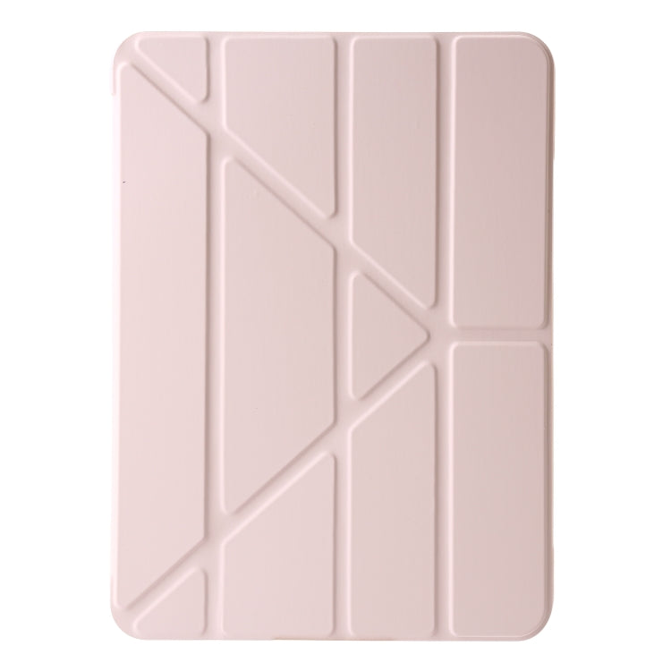 For iPad Pro 11 2024 TPU Deformation Flip Leather Tablet Case with Holder(Light Pink) - iPad Pro 11 2024 Cases by buy2fix | Online Shopping UK | buy2fix