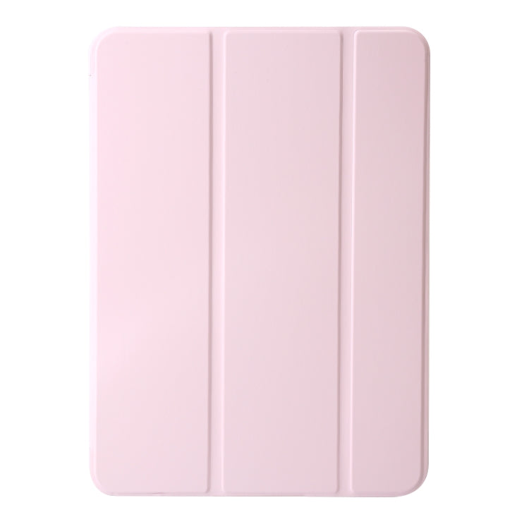 For iPad Pro 11 2024 Three-fold Holder Flip Tablet Leather Case(Light Pink) - iPad Pro 11 2024 Cases by buy2fix | Online Shopping UK | buy2fix