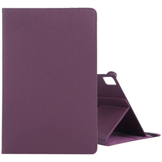 For iPad Air 13 2024 360 Degree Rotation Litchi Texture Leather Tablet Case with Holder(Purple) - iPad Air 13 2024 Cases by buy2fix | Online Shopping UK | buy2fix