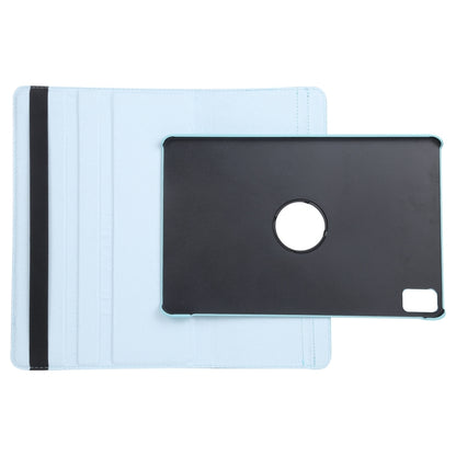 For iPad Air 13 2024 360 Degree Rotation Litchi Texture Leather Tablet Case with Holder(Sky Blue) - iPad Air 13 2024 Cases by buy2fix | Online Shopping UK | buy2fix