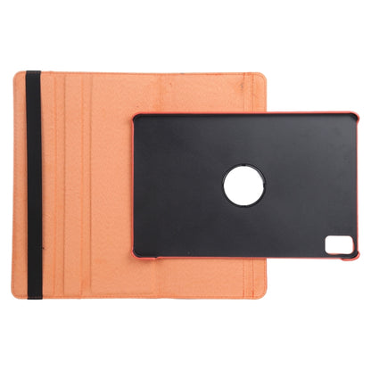 For iPad Air 11 2024 360 Degree Rotation Litchi Texture Leather Tablet Case with Holder(Orange) - iPad Air 11 2024 Cases by buy2fix | Online Shopping UK | buy2fix