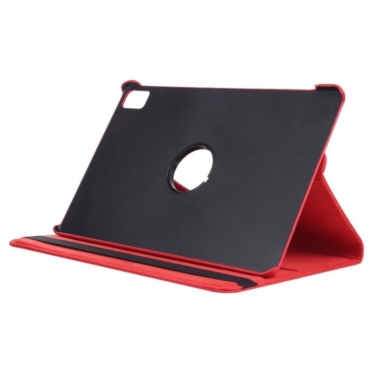 For iPad Pro 11 2024 360 Degree Rotation Litchi Texture Leather Tablet Case with Holder(Red) - iPad Pro 11 2024 Cases by buy2fix | Online Shopping UK | buy2fix