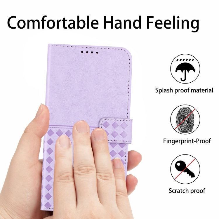 For Samsung Galaxy S23+ 5G Woven Embossed RFID Blocking Leather Phone Case(Purple) - Galaxy S23+ 5G Cases by buy2fix | Online Shopping UK | buy2fix