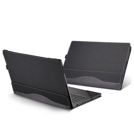 For HP Spectre X360 13 inch 13-ae / 13-ap Leather Laptop Shockproof Protective Case(Black) - 13.3 inch by buy2fix | Online Shopping UK | buy2fix