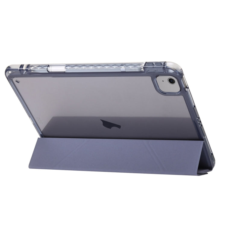 For iPad Air 13 2024 Clear Acrylic Deformation Leather Tablet Case(Black) - iPad Air 13 2024 Cases by buy2fix | Online Shopping UK | buy2fix