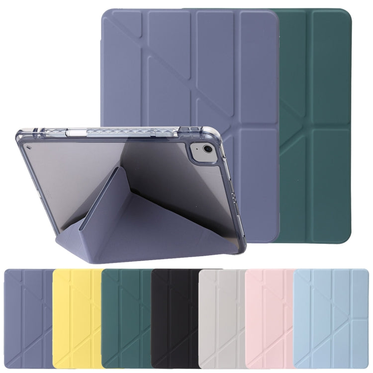 For iPad Pro 13 2024 Clear Acrylic Deformation Leather Tablet Case(Lavender Purple) - iPad Pro 13 2024 Cases by buy2fix | Online Shopping UK | buy2fix