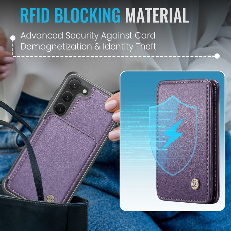 For Samsung Galaxy S23+ 5G JEEHOOD J05 Business Magnetic Style RFID Leather Phone Case(Purple) - Galaxy S23+ 5G Cases by JEEHOOD | Online Shopping UK | buy2fix