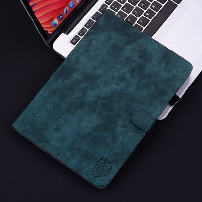 For iPad Pro 11 2024 Embossed Tiger Pattern Leather Tablet Case(Dark Blue) - iPad Pro 11 2024 Cases by buy2fix | Online Shopping UK | buy2fix