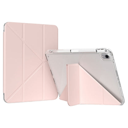 For iPad Air 11 2024 / Air 5 / 4 GEBEI Deformation Leather Tablet Case(Pink) - iPad Air 11 2024 Cases by GEBEI | Online Shopping UK | buy2fix