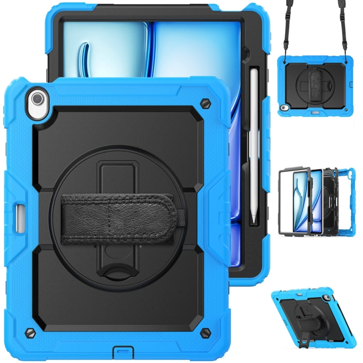 For iPad Air 13 2024 Silicone + PC Tablet Protective Case(Black+Light Blue) - iPad Air 13 2024 Cases by buy2fix | Online Shopping UK | buy2fix