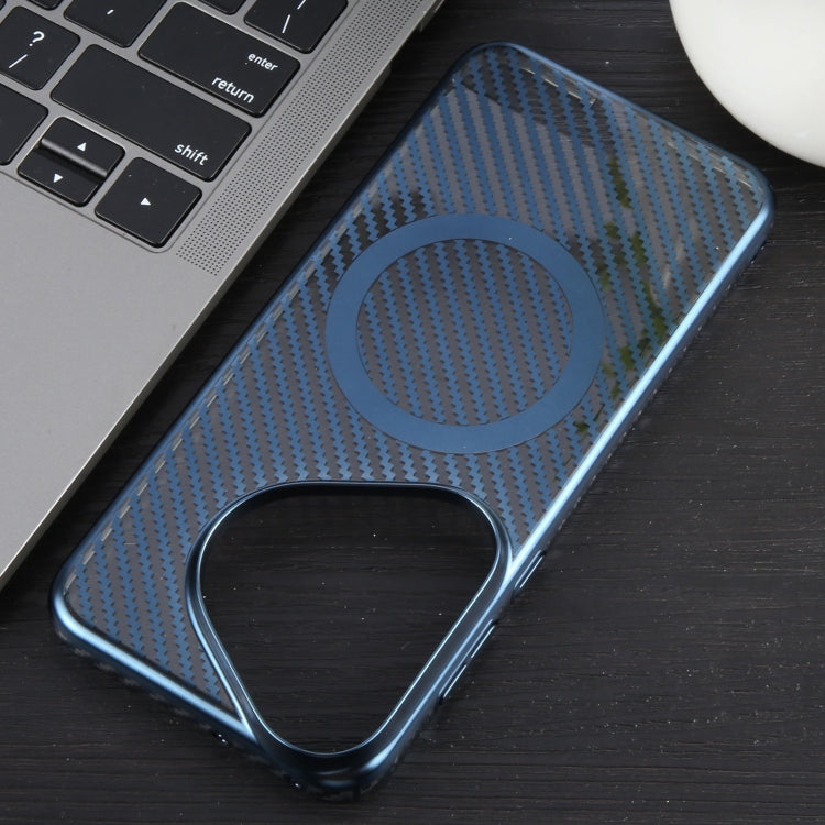 For Huawei Pura 70 Pro /70 Pro+ 6D Plated Carbon Fiber Clear Magsafe PC Phone Case(Dream Blue) - Huawei Cases by buy2fix | Online Shopping UK | buy2fix