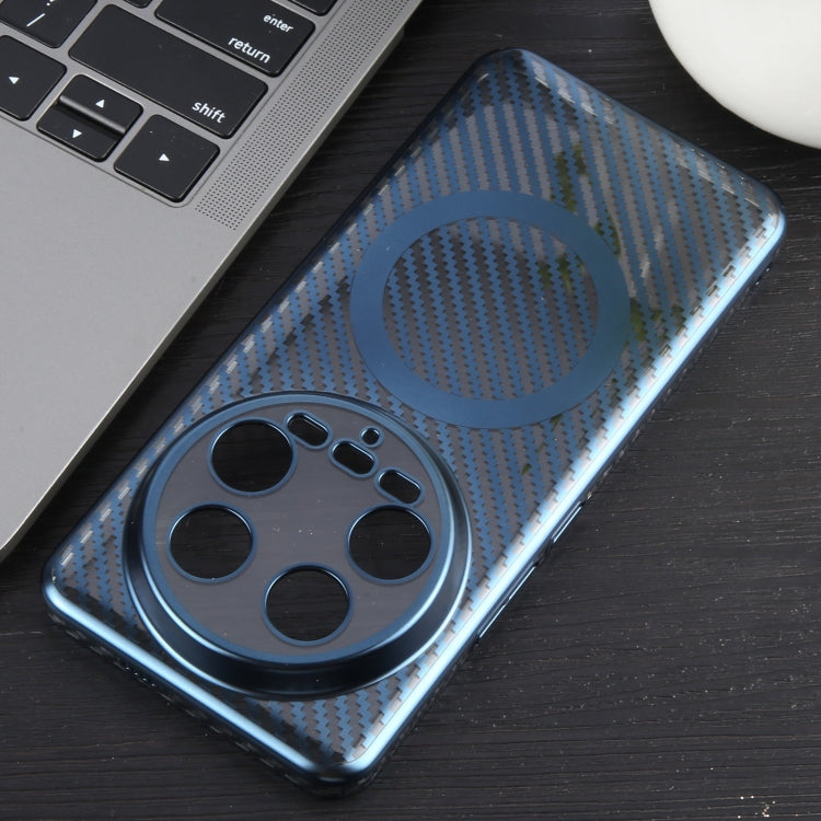 For Xiaomi 14 Ultra 6D Plated Carbon Fiber Clear Magsafe PC Phone Case(Dream Blue) - 14 Ultra Cases by buy2fix | Online Shopping UK | buy2fix