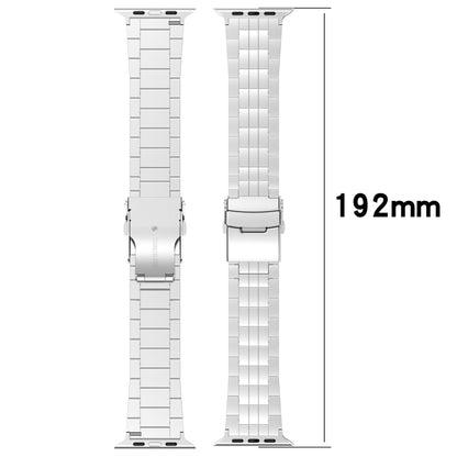 For Apple Watch SE 2023 44mm Armor 5-bead Titanium Watch Band(Silver) - Watch Bands by buy2fix | Online Shopping UK | buy2fix