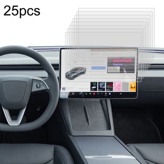 For Tesla Model 3 2024 25pcs Car Navigator Protective Film Tempered Glass Film - Accessories by buy2fix | Online Shopping UK | buy2fix