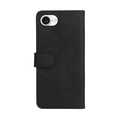 For iPhone SE 2024 Dual-color Splicing Flip Leather Phone Case(Black) - More iPhone Cases by buy2fix | Online Shopping UK | buy2fix