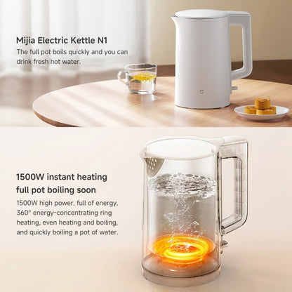 Xiaomi Mijia 1.5L 1500W Electric Kettle N1, CN Plug(White) - Electric Kettle & Stoves by Xiaomi | Online Shopping UK | buy2fix