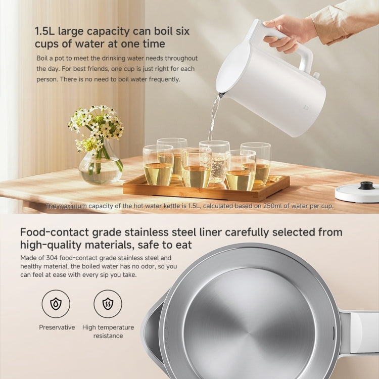 Xiaomi Mijia 1.5L 1500W Electric Kettle N1, CN Plug(White) - Electric Kettle & Stoves by Xiaomi | Online Shopping UK | buy2fix