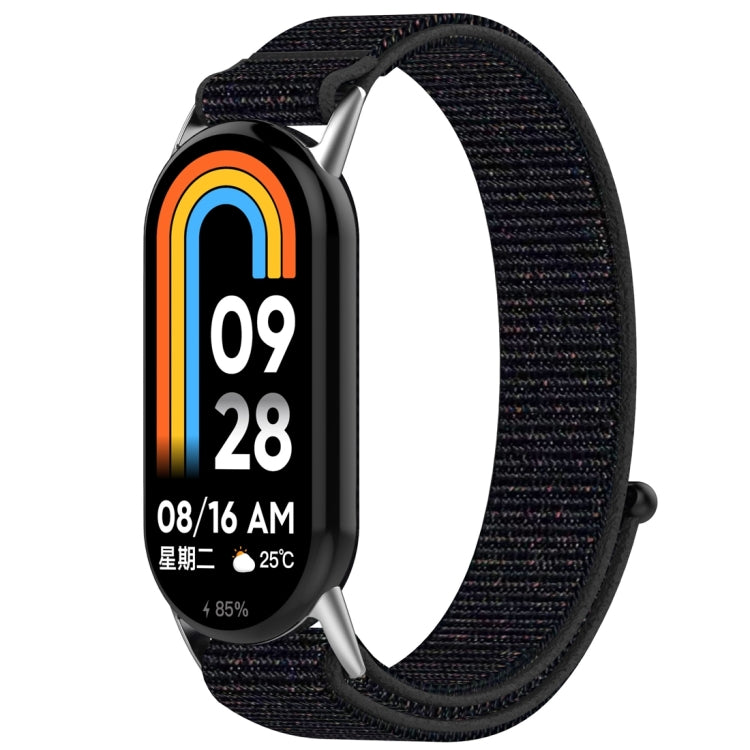 For Xiaomi Mi Band 8 / 8 NFC Nylon Loop Hook and Loop Fastener Watch Band(Official Black) - Watch Bands by buy2fix | Online Shopping UK | buy2fix