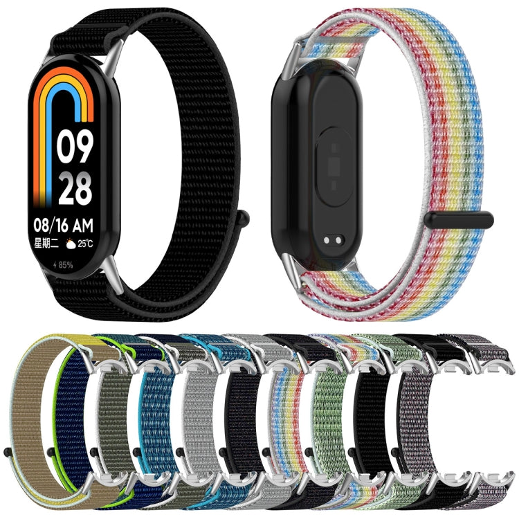 For Xiaomi Mi Band 8 / 8 NFC Nylon Loop Hook and Loop Fastener Watch Band(Colorful) - Watch Bands by buy2fix | Online Shopping UK | buy2fix