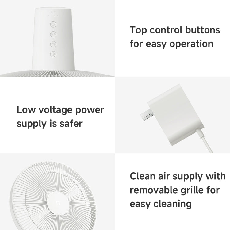 Xiaomi Mijia Smart DC Variable Frequency Floor Fan 1X Upgraded Version, US Plug(White) - Electric Fans by Xiaomi | Online Shopping UK | buy2fix