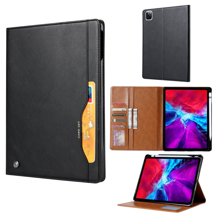 For iPad Pro 11 2024 Knead Skin Texture Horizontal Flip Leather Smart Tablet Case(Black) - iPad Pro 11 2024 Cases by buy2fix | Online Shopping UK | buy2fix