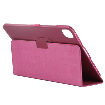 For iPad Pro 13 2024 Litchi Texture Solid Color Leather Tablet Case(Rose Red) - iPad Pro 13 2024 Cases by buy2fix | Online Shopping UK | buy2fix