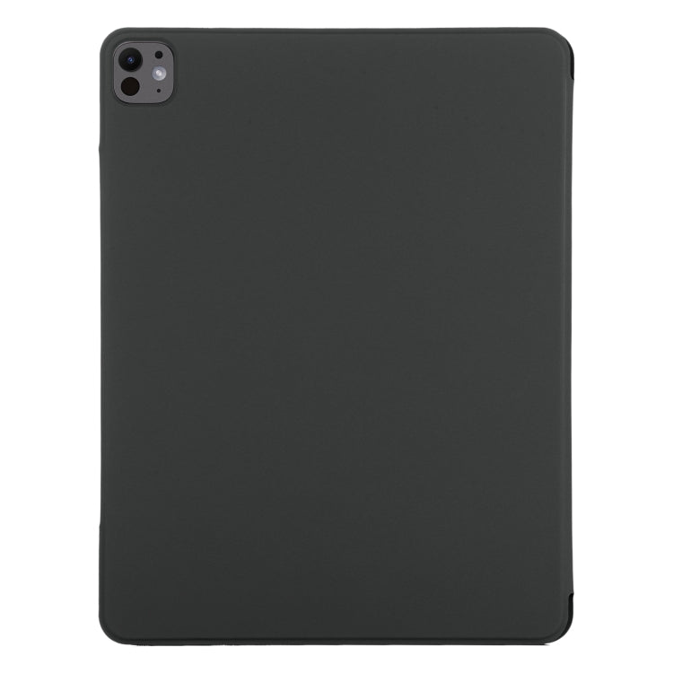 For iPad Pro 13 2024 Double-sided Clip Fixed Buckle Magnetic PU Leather Smart Tablet Case(Black) - iPad Pro 13 2024 Cases by buy2fix | Online Shopping UK | buy2fix