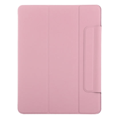 For iPad Air 11 2025 / 2024 Double-sided Clip Fixed Buckle Magnetic PU Leather Smart Tablet Case(Light Pink) - iPad Air 11 2025 / 2024 Cases by buy2fix | Online Shopping UK | buy2fix