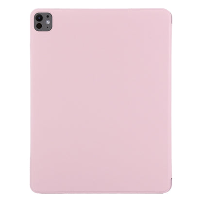 For iPad Pro 11 2024 Double-sided Clip Fixed Buckle Magnetic PU Leather Smart Tablet Case(Rose Gold) - iPad Pro 11 2024 Cases by buy2fix | Online Shopping UK | buy2fix