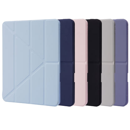 For iPad Pro 11 2024 Deformation Transparent Acrylic Leather Tablet Case(Lavender Grey) - iPad Pro 11 2024 Cases by buy2fix | Online Shopping UK | buy2fix