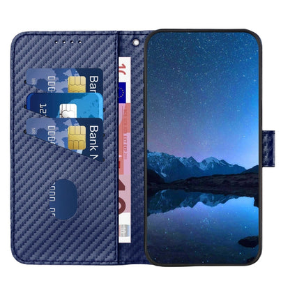 For Xiaomi Redmi K70 / K70 Pro YX0070 Carbon Fiber Buckle Leather Phone Case with Lanyard(Royal Blue) - K70 Cases by buy2fix | Online Shopping UK | buy2fix