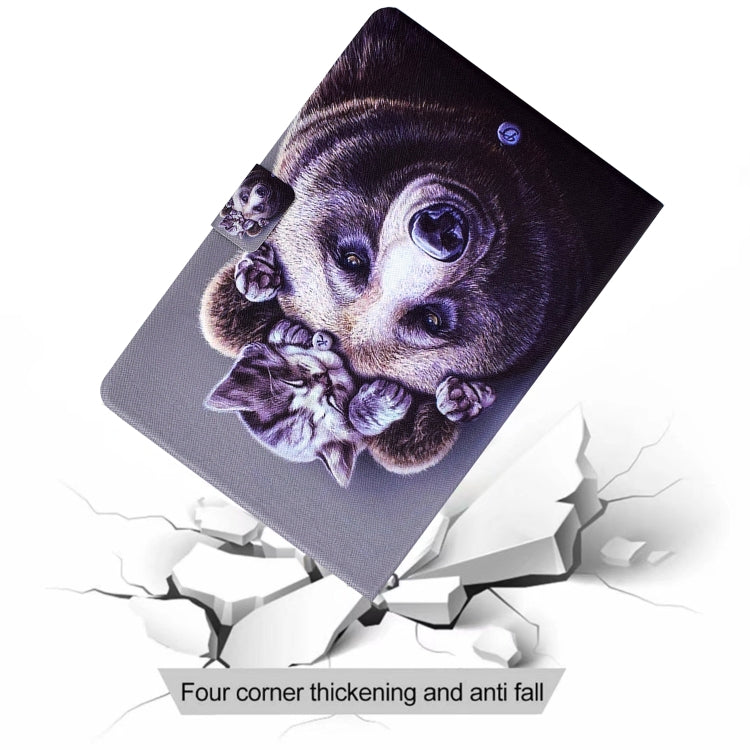 For iPad Pro 11 2024 Colored Drawing Smart Leather Tablet Case(Cat and Bear) - iPad Pro 11 2024 Cases by buy2fix | Online Shopping UK | buy2fix